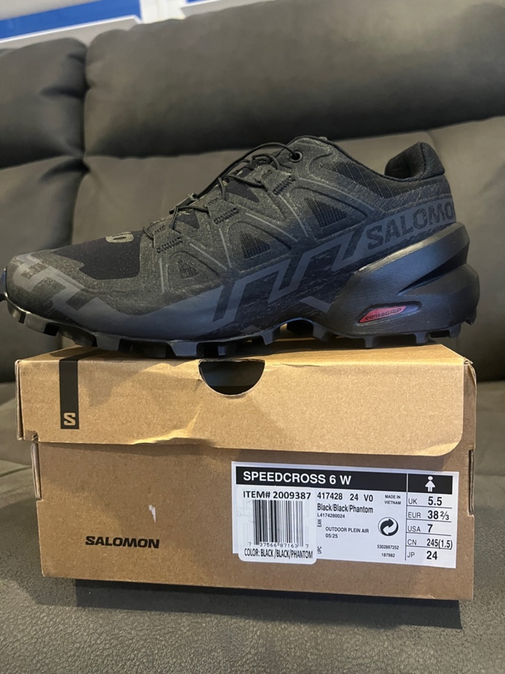 Salomon Speedcross 6 W Trail Shoes - Black Phantom